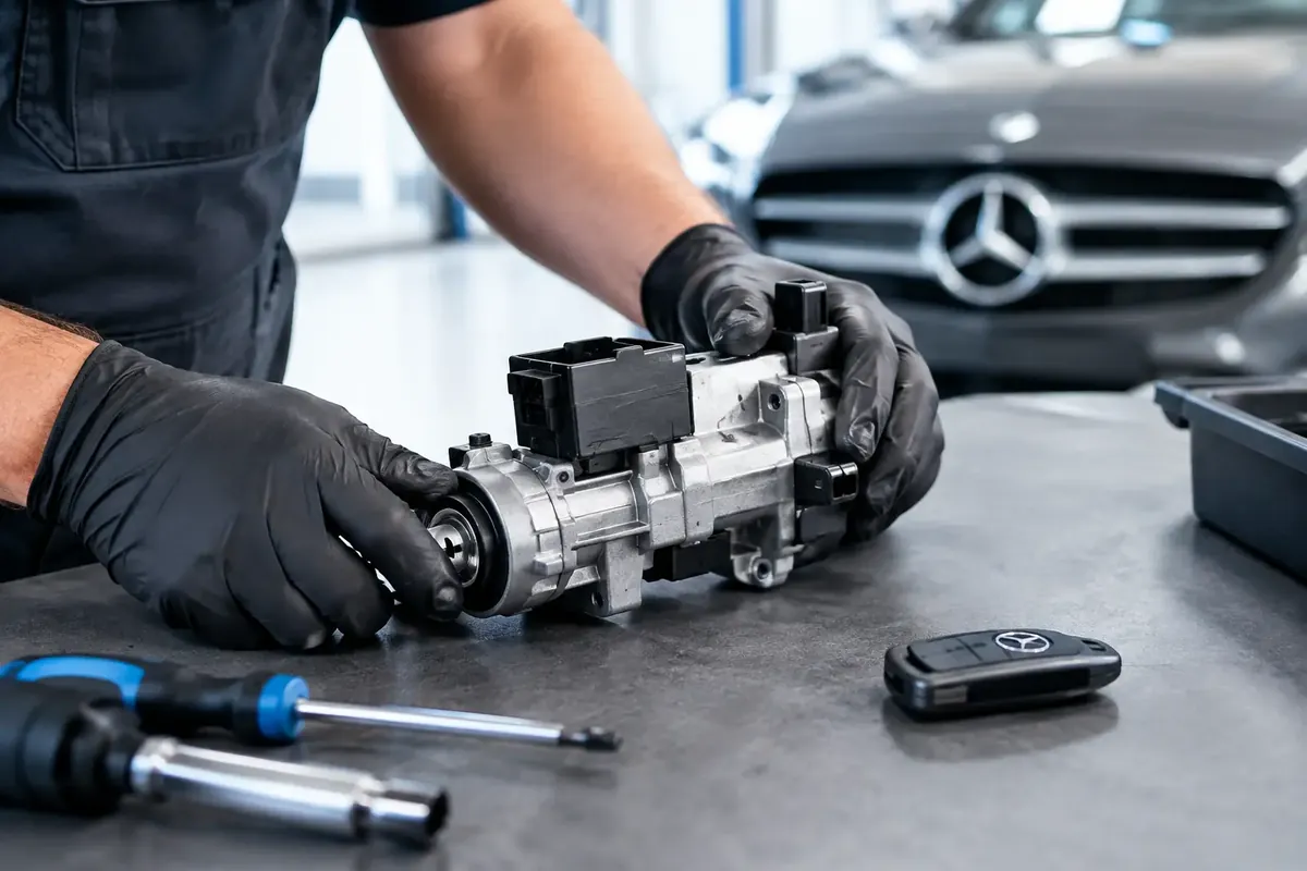 Symbolbild zum Beitrag: Mercedes FBS4 Lenkschloss Reparatur bei Fehlern