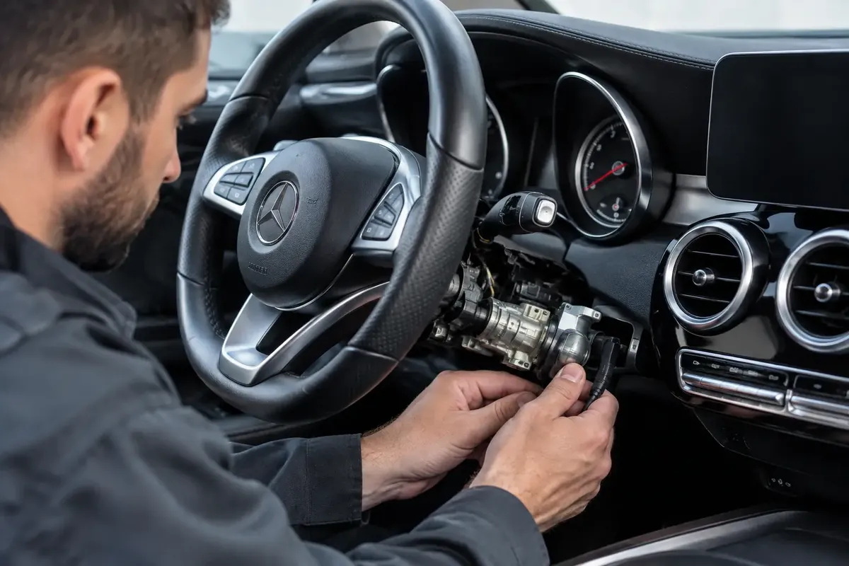 Symbolbild zum Beitrag: Mercedes Lenkradschloss Reparatur richtig angehen