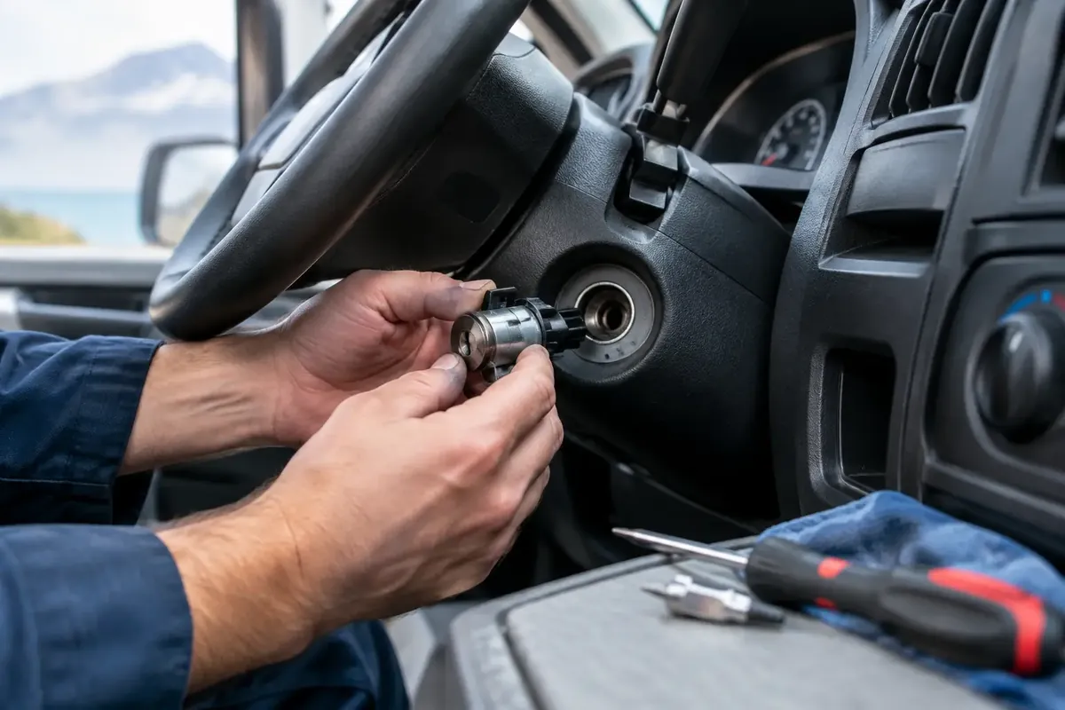 Symbolbild zum Beitrag: Wohnmobil Zündschloss Reparatur: Was jetzt hilft